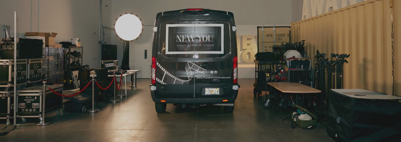 The NEW YOU Studio — house lighting and grip, production van